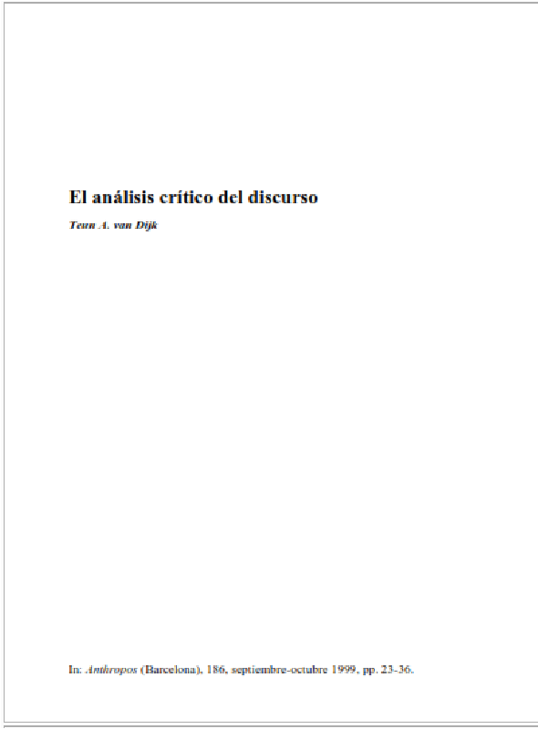 Análisis Crítico del Discurso
