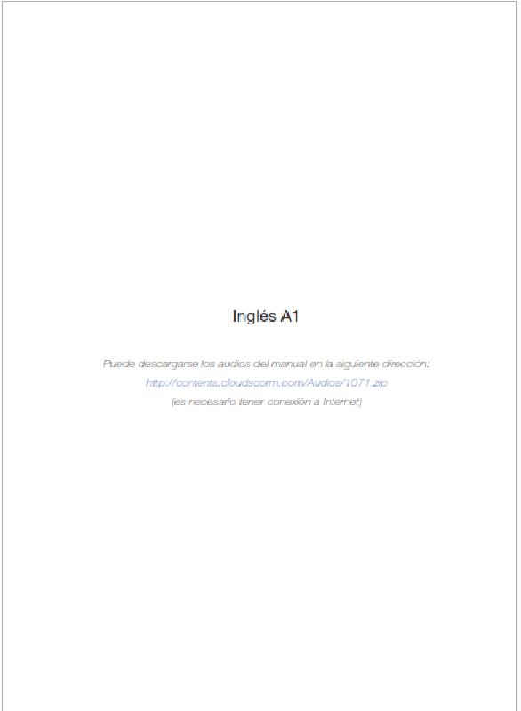 Inglés para Principiantes 2 A1