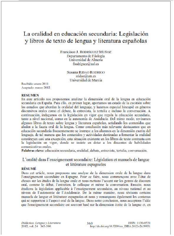 perspectiva sobre la oralidad